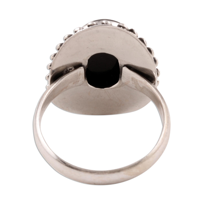 Onyx cocktail ring, 'Black Majesty' - Onyx cocktail ring