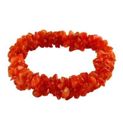 Hand Crafted Bracelet with Natural Carnelian