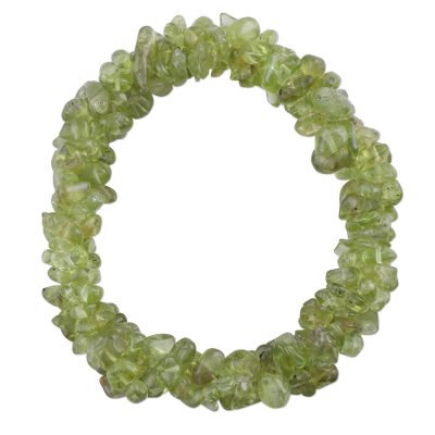 Handmade Stretch Peridot Bracelet