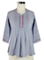 Cotton blouse, 'Blue Cloud' - India Handwoven Cotton Blouse 