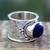 Lapis lazuli solitaire ring, 'Intuitive Blue' - Handmade Sterling Silver Single Stone Lapis Lazuli Ring thumbail