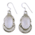 Moonstone dangle earrings, 'Rainbow Ice' - Moonstone and Sterling Silver Dangle Earrings (image 2a) thumbail