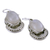 Moonstone dangle earrings, 'Rainbow Ice' - Moonstone and Sterling Silver Dangle Earrings (image 2b) thumbail