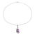 Amethyst pendant necklace, 'Sweet Sonnet' - Amethyst and Sterling Silver Fair Trade Necklace (image 2c) thumbail