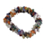 Amethyst and citrine stretch bracelet, 'Rainbow Gems' - Natural Multigems Bracelet from India Jewelry thumbail