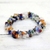 Amethyst and citrine stretch bracelet, 'Rainbow Gems' - Natural Multigems Bracelet from India Jewelry (image 2c) thumbail