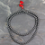 Hematite jap mala prayer beads, 'Pray' - Jap Mala Handmade with Hematite Beads Buddhist Jewelry thumbail