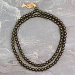 Smoky Quartz Rosary Jap Mala Indian Prayer Necklace, 'Pray'