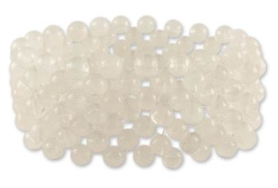Rose Quartz Beaded Stretch Bracelet Handmade in India