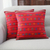 Cotton cushion covers, 'Desert Ruby' (pair) - Cotton Embroidered Cushion Covers (Pair) (image 2) thumbail