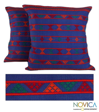 Kissenbezüge aus Baumwolle, (Paar) - Handgefertigter Kissenbezug aus Baumwolle mit Muster (Paar)