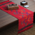 Tischläufer aus Baumwolle - Tischläufer aus Baumwolle, rot, handgefertigt, Indien