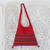 Cotton shoulder bag, 'Crimson Tease' - Red Cotton Shoulder Bag Handmade India