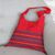 Cotton shoulder bag, 'Crimson Tease' - Red Cotton Shoulder Bag Handmade India (image 2b) thumbail