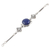 Lapis and pearl pendant bracelet, 'India Sky' - Sterling Silver and Lapis Lazuli Bracelet (image 2b) thumbail
