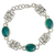 Sterling silver floral bracelet, 'Summer Green' - Sterling silver floral bracelet