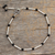 Onyx anklet, 'Legendary Muse' - Artisan Crafted Onyx Anklet with Sterling Silver from India (image 2) thumbail