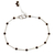 Onyx anklet, 'Legendary Muse' - Artisan Crafted Onyx Anklet with Sterling Silver from India thumbail