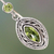 Peridot dangle earrings, 'Springtime Muse' - Hand Made Jewelry Sterling Silver and Peridot Earrings