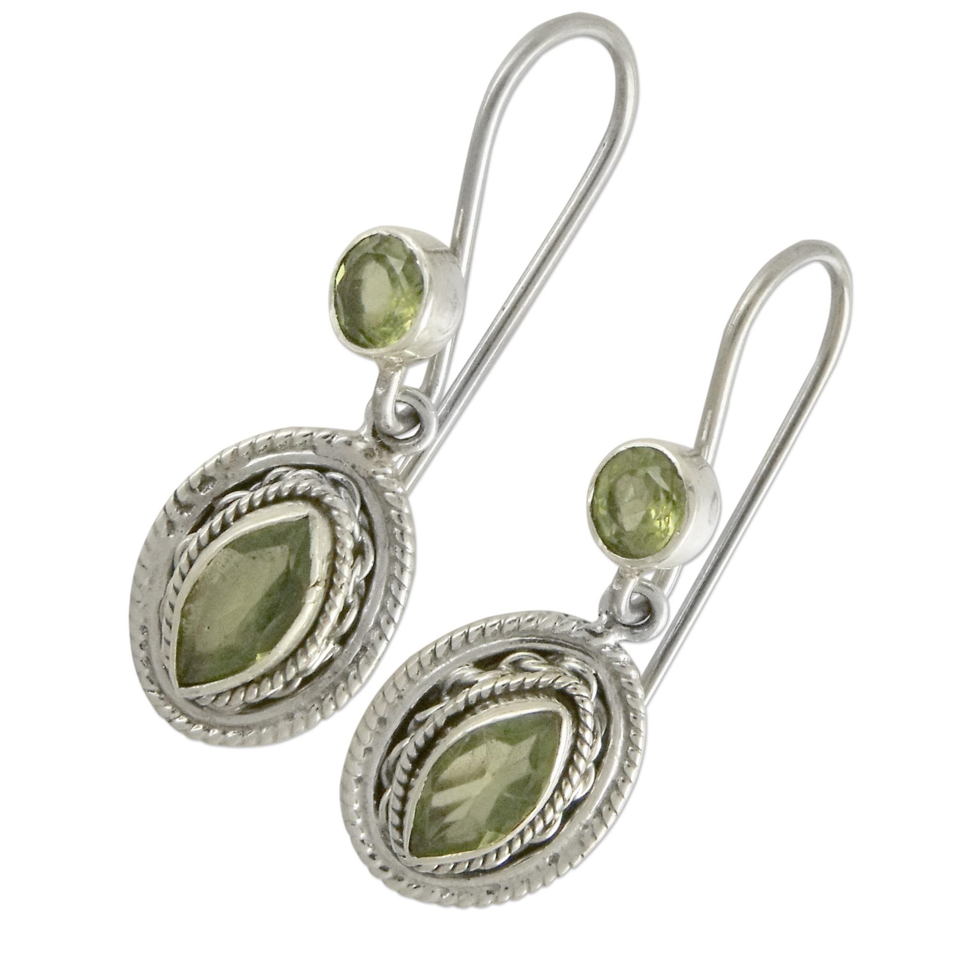 UNICEF Market Handcrafted Sterling Silver and Peridot Earrings