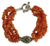 Carnelian torsade bracelet, 'Natural Sophistication' - Carnelian torsade bracelet