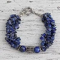 Curated gift set, 'Blue Beauty' - Lapis Lazuli Necklace Earrings and Bracelet Curated Gift Set