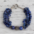 Lapis lazuli torsade bracelet, 'Natural Sophistication' - Lapis lazuli torsade bracelet thumbail