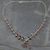 Garnet floral necklace, 'Scarlet Garland' - Floral Jewelry Sterling Silver Garnet Necklace