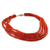 Carnelian strand necklace, 'Love's Fire' - Carnelian Necklace from India Beaded Jewelry (image 2c) thumbail