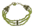 Peridot beaded bracelet, 'Fresh Green' - Handcrafted Peridot Bracelet with Sterling Silver 
