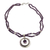Amethyst pendant necklace, 'Beautiful Essence' - Indian jewellery Sterling Silver Beaded Amethyst Necklace (image 2a) thumbail