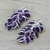 Amethyst cluster earrings, 'Grapes of Love' - Sterling Silver and Amethyst Earrings Indian Jewelry (image 2b) thumbail