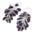 Amethyst cluster earrings, 'Grapes of Love' - Sterling Silver and Amethyst Earrings Indian Jewelry (image 2e) thumbail