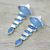 Chalcedony dangle earrings, 'India Blue' - Sterling Silver and Chalcedony Earrings from India Jewelry (image 2c) thumbail