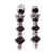 Garnet dangle earrings, 'Ravishing Red' - Hand Made jewellery Sterling Silver and Garnet Earrings (image 2a) thumbail