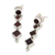 Garnet dangle earrings, 'Ravishing Red' - Hand Made Jewelry Sterling Silver and Garnet Earrings