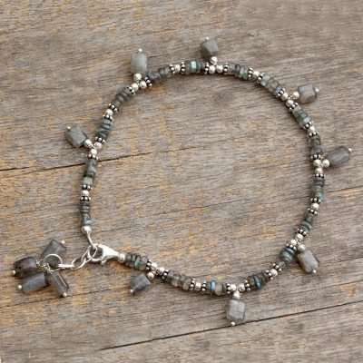 Labradorite anklet, 'Intuitive' - Labradorite anklet