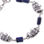 Lapis lazuli charm bracelet, 'Midnight Elephants' - India Elephant jewellery Lapis and Silver Bracelet (image 2b) thumbail