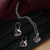 Garnet Jewellery set, 'Heart Sparkles' - Hand Made Sterling Silver and Garnet Heart Jewellery Set