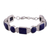 Lapis lazuli link bracelet, 'Connected' - Sterling Silver Lapis Lazuli Bracelet Indian Jewelry (image 2a) thumbail