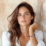 Lapis lazuli link bracelet, 'Connected' - Sterling Silver Lapis Lazuli Bracelet Indian Jewelry