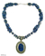 Halskette mit Lapislazuli-Anhänger - Handgefertigte Lapislazuli-Halskette aus Sterlingsilber