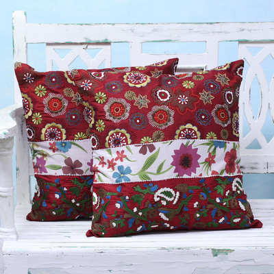 Cushion covers, Garden of Love (pair)