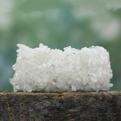 Moonstone stretch bracelet, 'Morning Magic' - Moonstone Stretch Bracelet Handmade in India