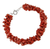 Jasper beaded bracelet, 'Song of Passion' - Red Jasper Bracelet Handmade Beaded Jewellery from India
