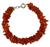 Carnelian beaded bracelet, 'Fiesta' - Hand Made Beaded Jewelry Carnelian Bracelet