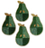 Beaded coasters, 'Mint Pear' (set of 4) - Hand Beaded Coasters from India (Set of 4)