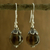 Smoky quartz dangle earrings, 'Jaipur Sonnet' - Smoky quartz dangle earrings thumbail