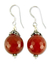 Carnelian dangle earrings, 'Jaipur Sonnet' - Carnelian dangle earrings