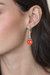 Carnelian dangle earrings, 'Gujurati Ode' - Carnelian dangle earrings